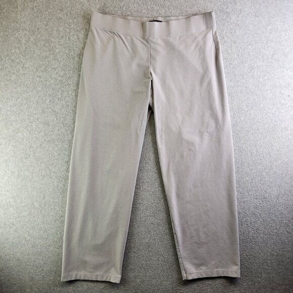Eileen Fisher Pants Womens XL Gray Stretch Crepe Straight Career Office Work - Picture 15 of 15